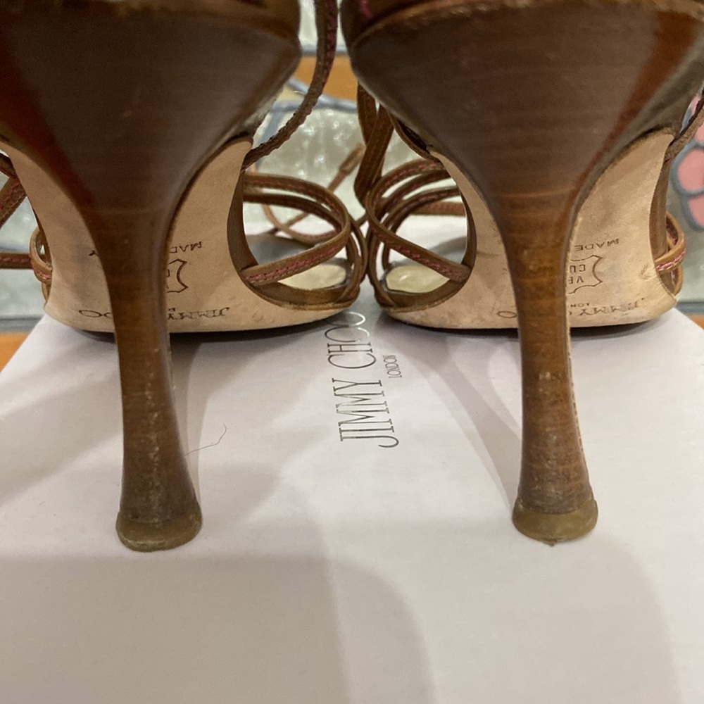 Jimmy Choo Boyce Strappy Sandals Heels Size 37 - Picture 7 of 16